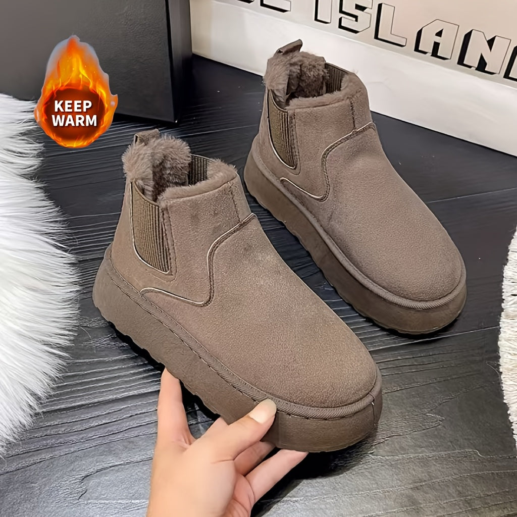 Dark Fur Ankle Boots