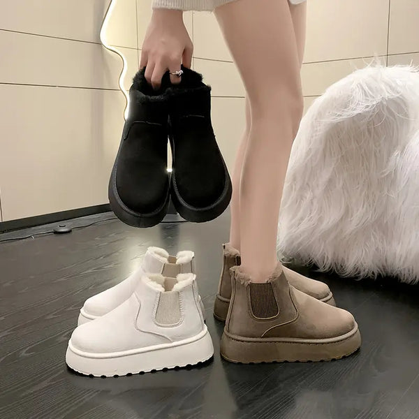 Fur Ankle Boots for Women