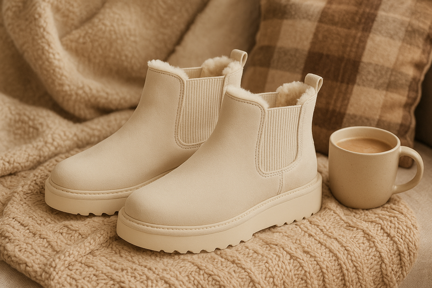 SUEVA™ Classic Suede Fur-Lined Winter Boots