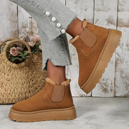 SUEVA™ Classic Suede Fur-Lined Winter Boots